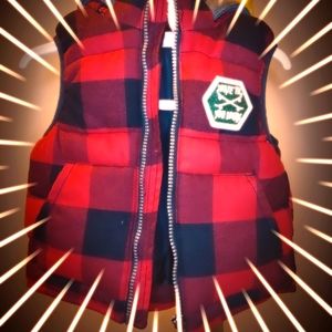 H&M Plaided Red&Black Fashion Trending Jacket Vest in ABSOLUTE GREAT CONDITION!!